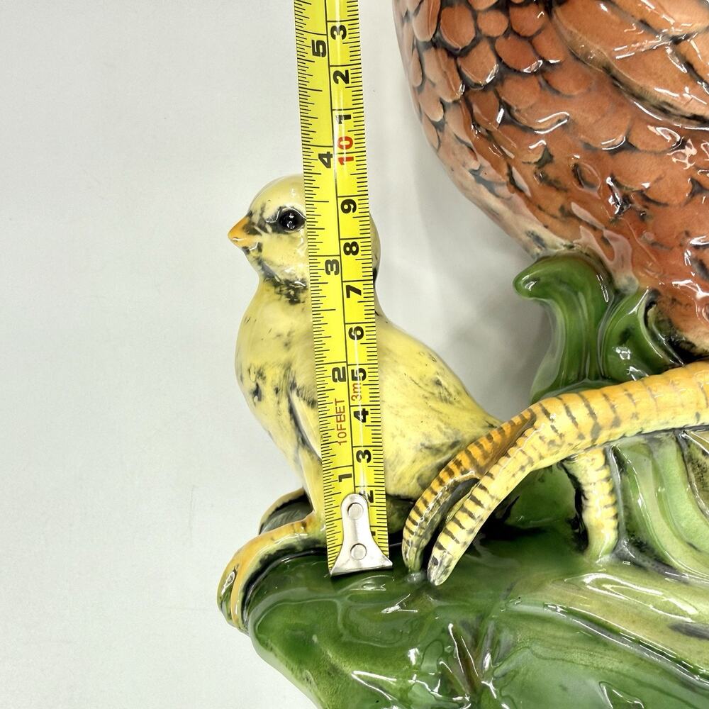 Atlantic Mold Ceramic Hen & Chick Figurine 13.5” Hand Painted Vintage Glazed - Picture 15 of 16